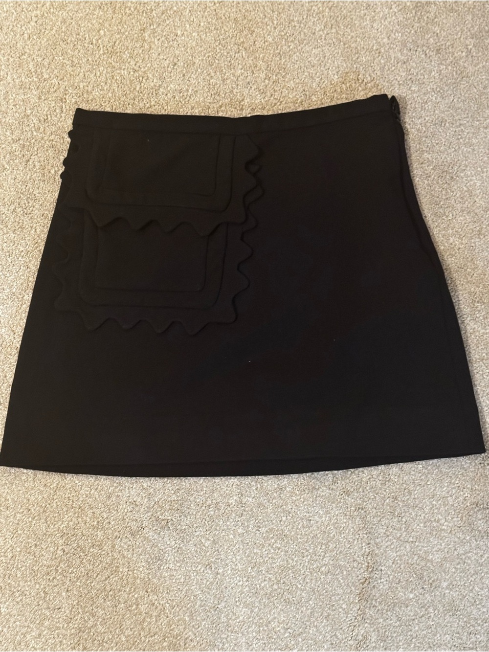 Victoria Beckham for Target Black Scalloped Pocket Mini Skirt